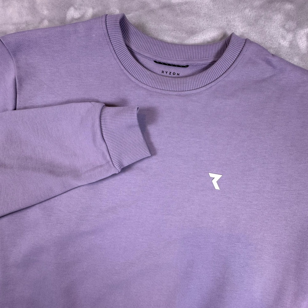 Ryzon Athlete Fitted Purple Crew Neck Sweatshirt Size L French Terry Germany